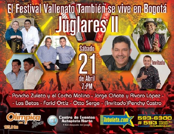 Bogotá vivirá el Festival Vallenato con Junglares II Junglares 2 - Formula Entretenimiento